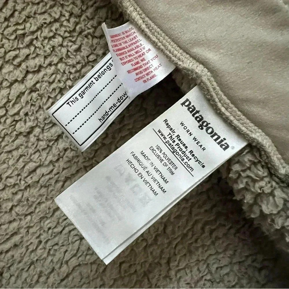Patagonia Girls Los Gatos Vest Khaki Fleece Sz XL 14 Polyester Sty65490, - Picture 6 of 16